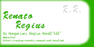 renato regius business card